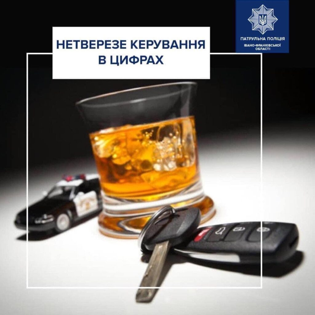 У Івано-Франківську за вихідні виявили п’ятьох водіїв з ознаками сп’яніння